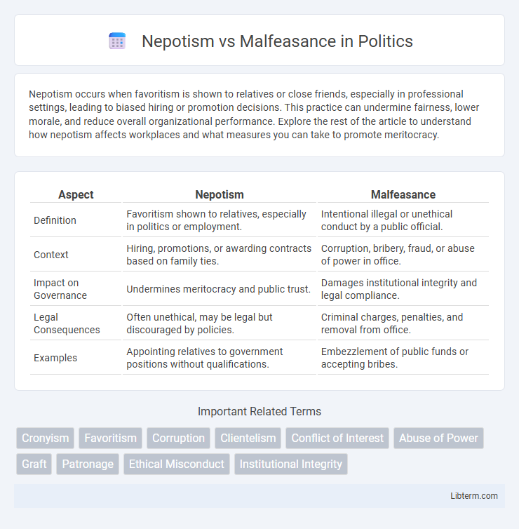 Malfeasance vs Nepotism in Politics - What is The Difference?