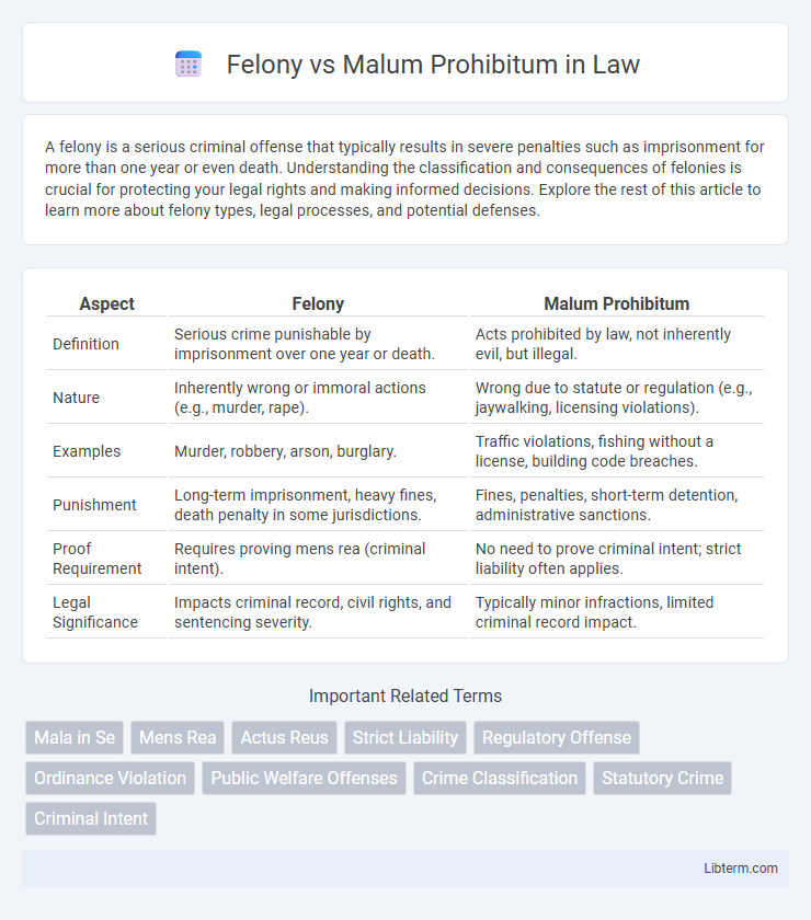 Malum Prohibitum vs Felony in Law - What is The Difference?