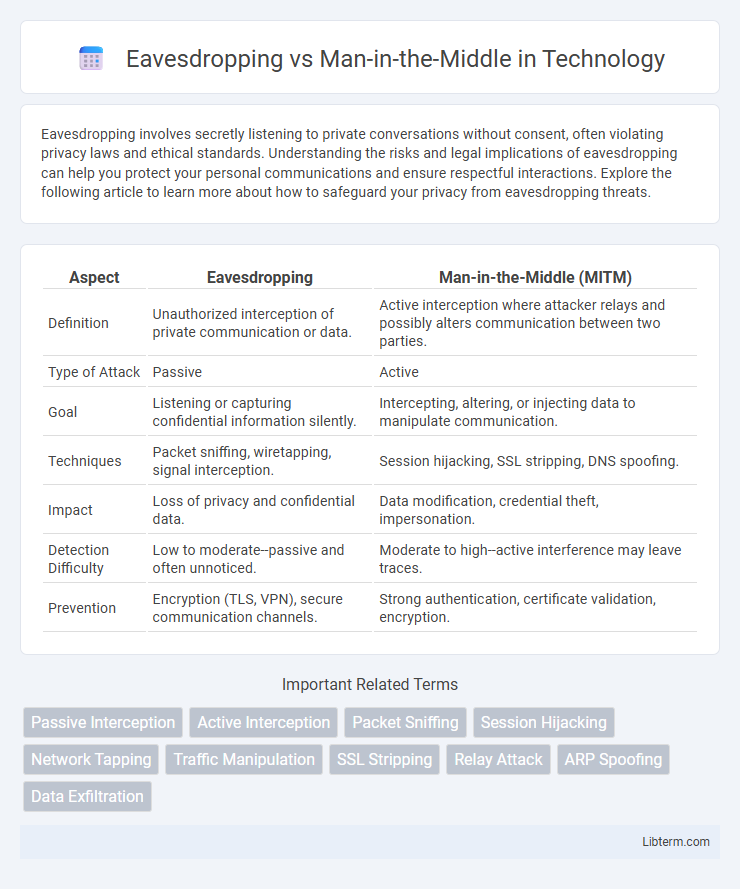Man-in-the-Middle vs Eavesdropping in Technology - What is The Difference?