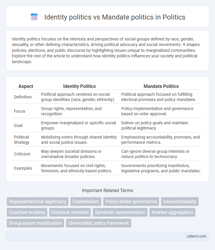 Mandate politics vs Identity politics in Politics - What is The Difference?