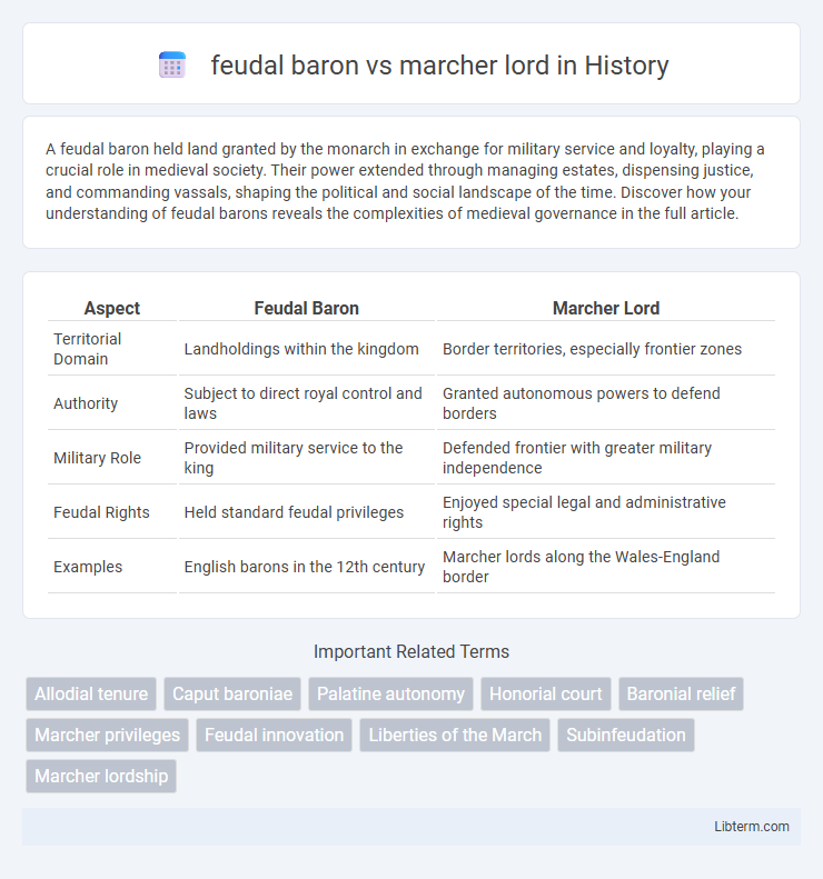 marcher lord vs feudal baron in History - What is The Difference?