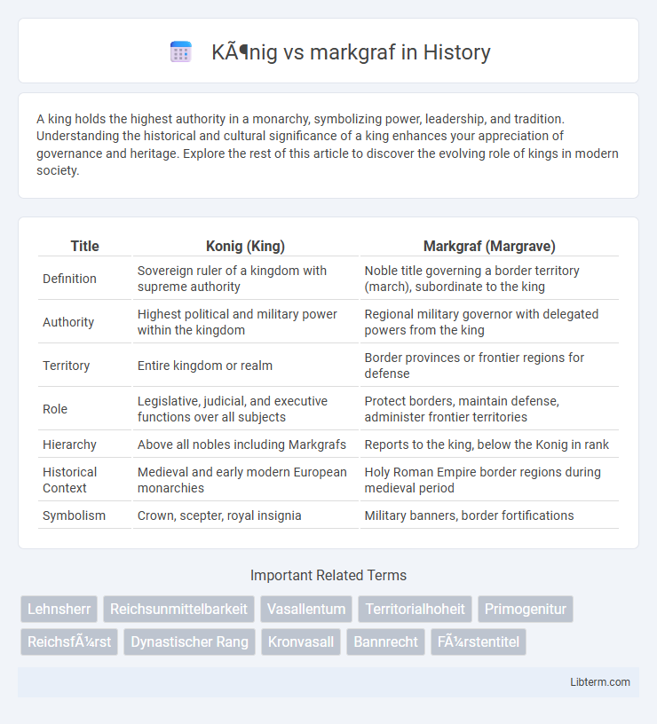 markgraf vs König in History - What is The Difference?