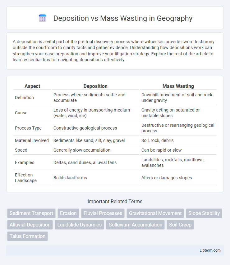 Mass Wasting vs Deposition in Geography - What is The Difference?