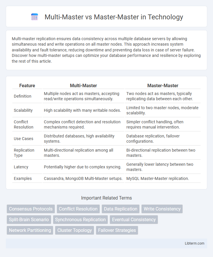 Master-Master vs Multi-Master in Technology - What is The Difference?