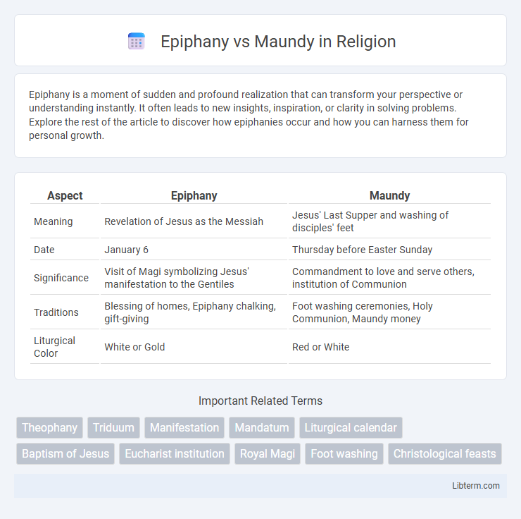 Maundy vs Epiphany in Religion - What is The Difference?