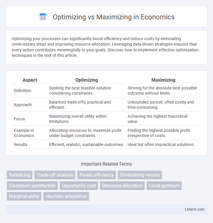 Maximizing vs Optimizing in Economics - What is The Difference?