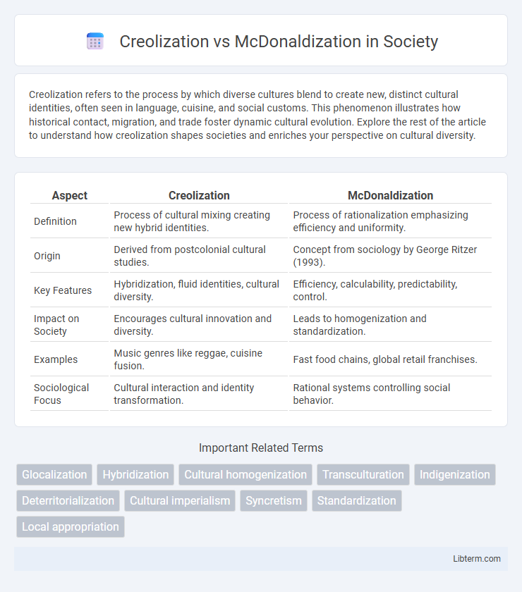 McDonaldization vs Creolization in Society - What is The Difference?