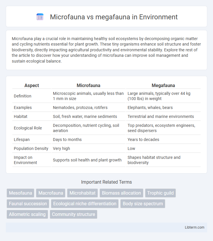 megafauna vs Microfauna in Environment - What is The Difference?