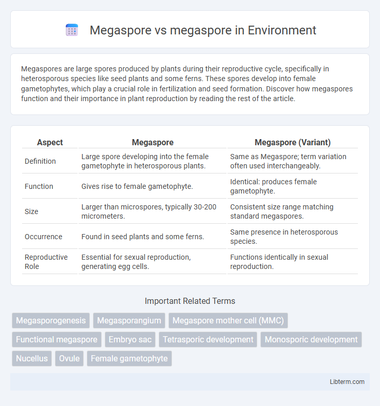 megaspore vs Megaspore in Environment - What is The Difference?