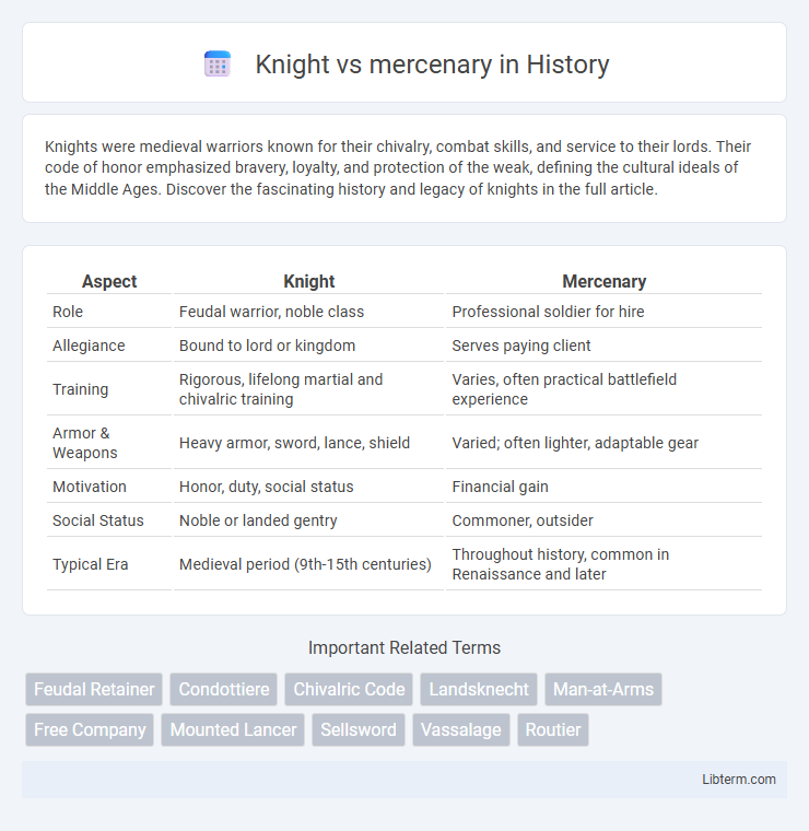 mercenary vs Knight in History - What is The Difference?