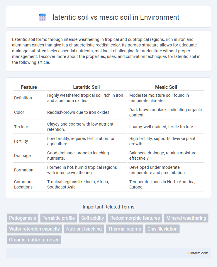 mesic soil vs lateritic soil in Environment - What is The Difference?