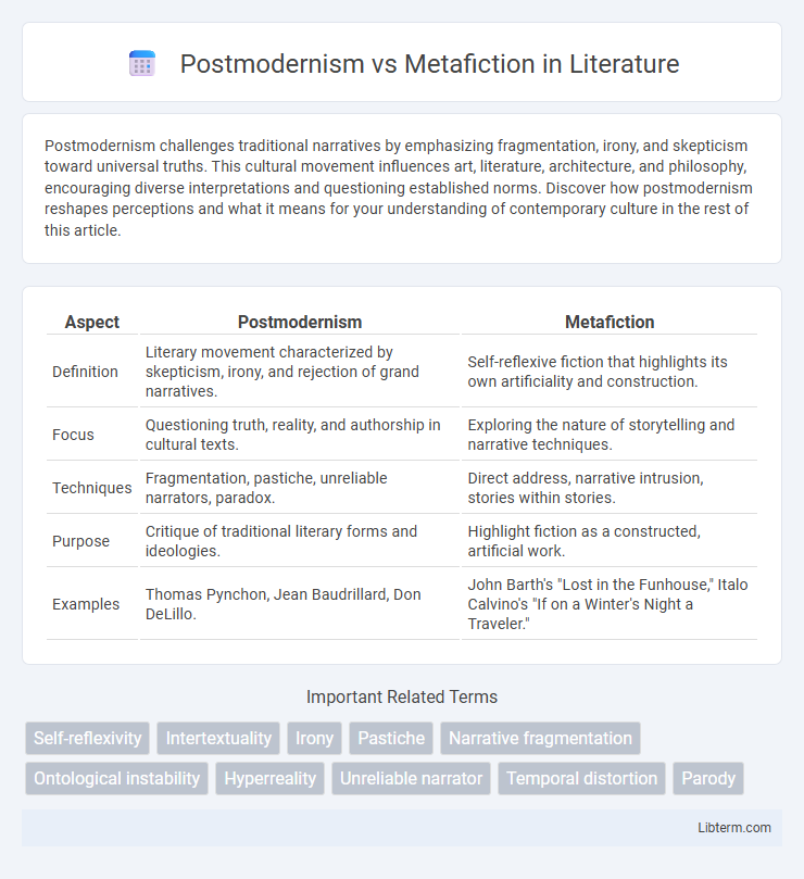 Metafiction vs Postmodernism in Literature - What is The Difference?