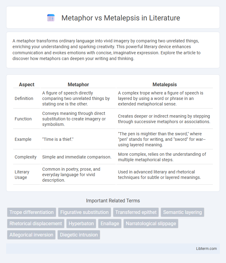 Metalepsis vs Metaphor in Literature - What is The Difference?