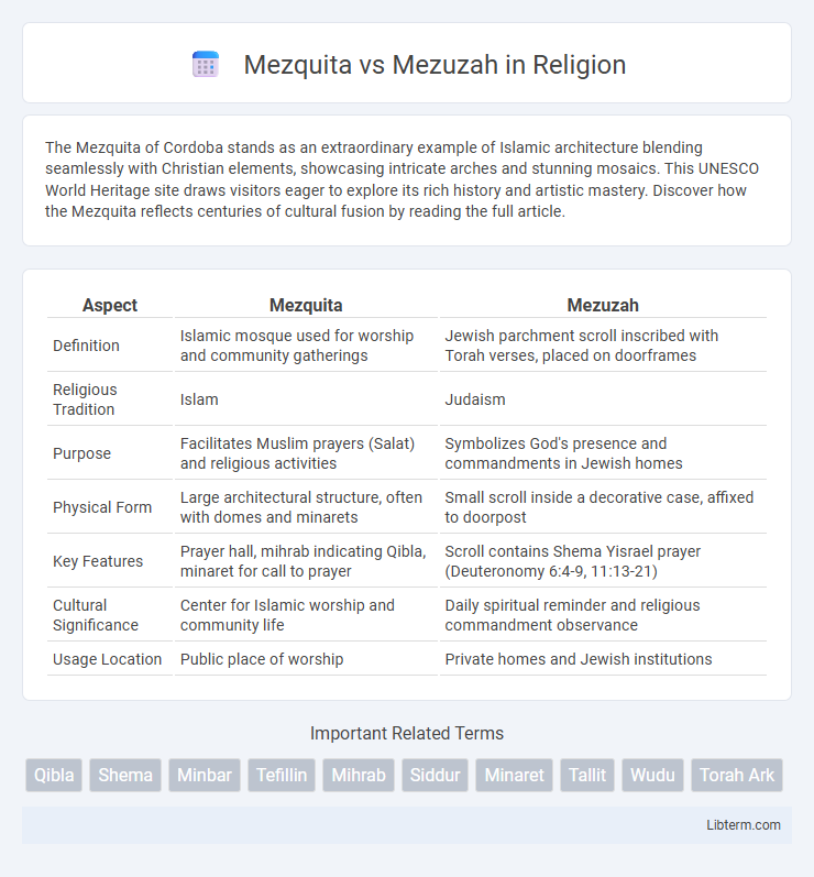 Mezuzah vs Mezquita in Religion - What is The Difference?