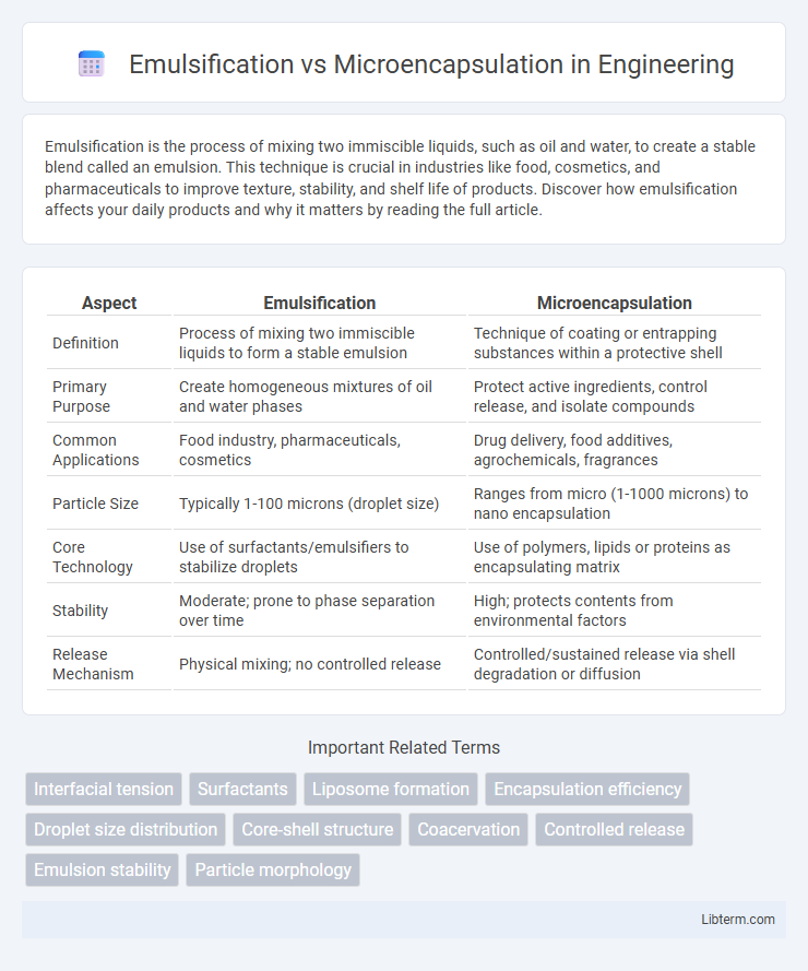 Microencapsulation vs Emulsification in Engineering - What is The Difference?