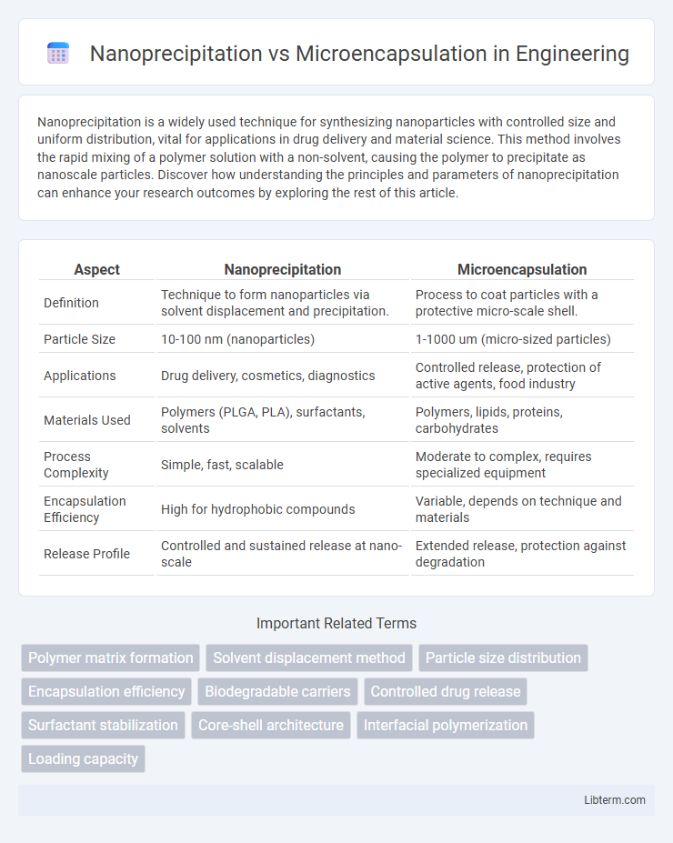 Microencapsulation vs Nanoprecipitation in Engineering - What is The Difference?