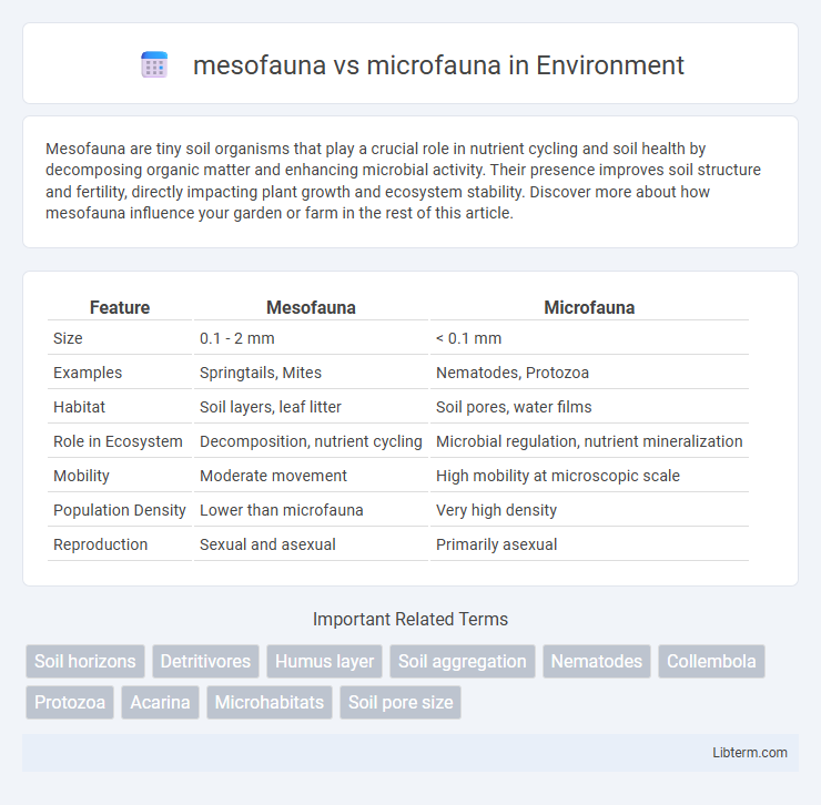 microfauna vs mesofauna in Environment - What is The Difference?