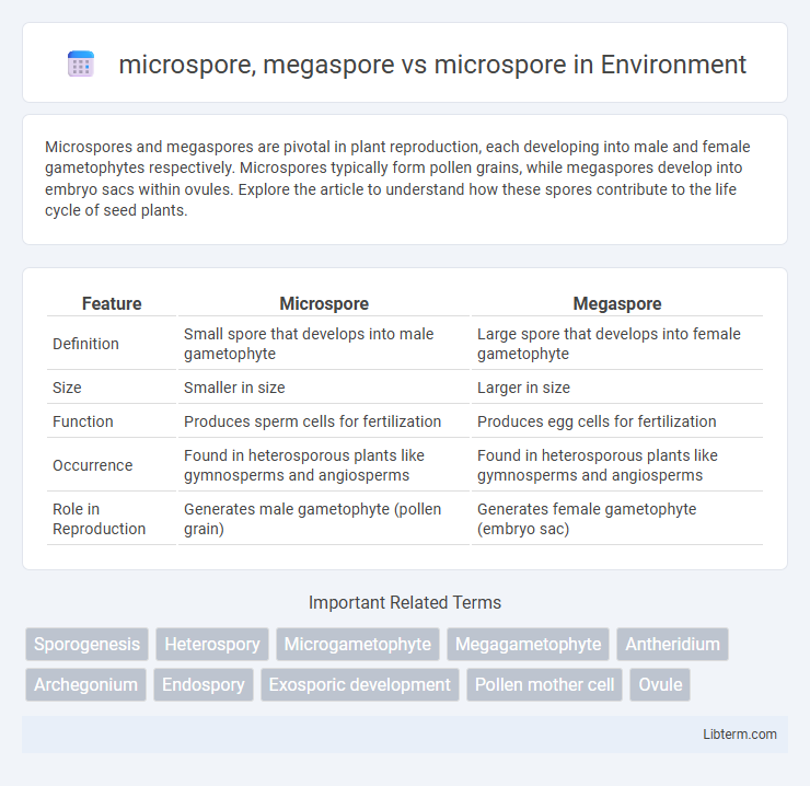 microspore vs microspore, megaspore in Environment - What is The Difference?