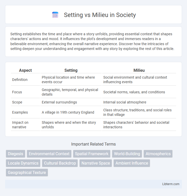 Milieu vs Setting in Society - What is The Difference?