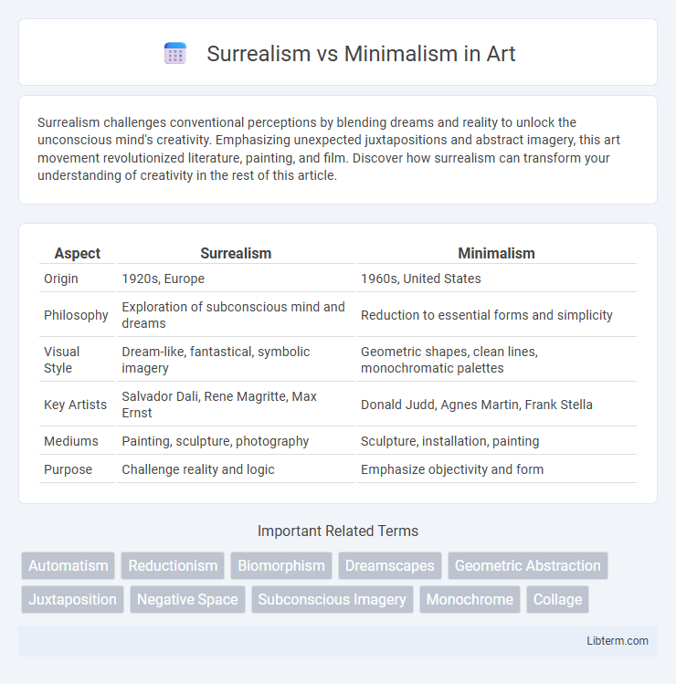 Minimalism vs Surrealism in Art - What is The Difference?