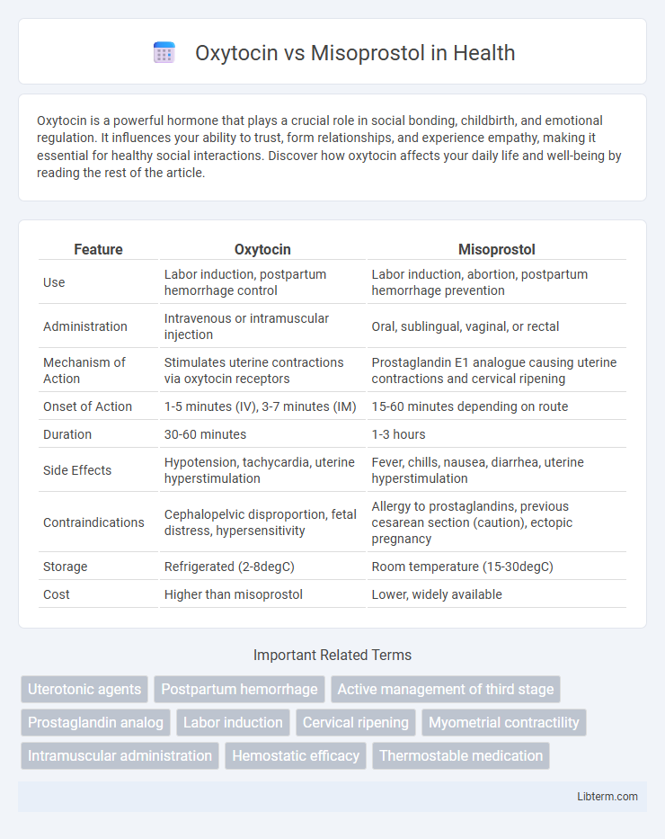 Misoprostol vs Oxytocin in Health - What is The Difference?