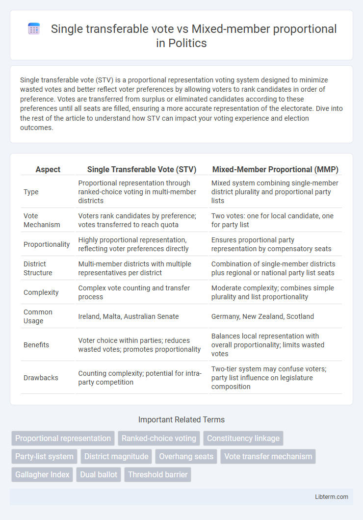 Mixed-member proportional vs Single transferable vote in Politics - What is The Difference?