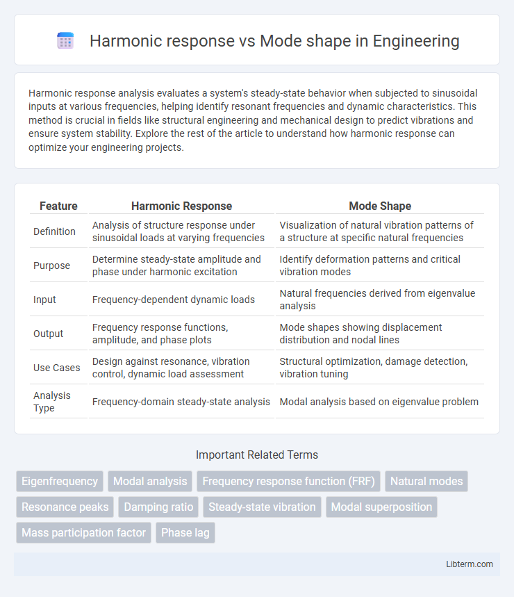Mode shape vs Harmonic response in Engineering - What is The Difference?
