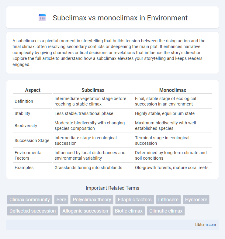 monoclimax vs Subclimax in Environment - What is The Difference?