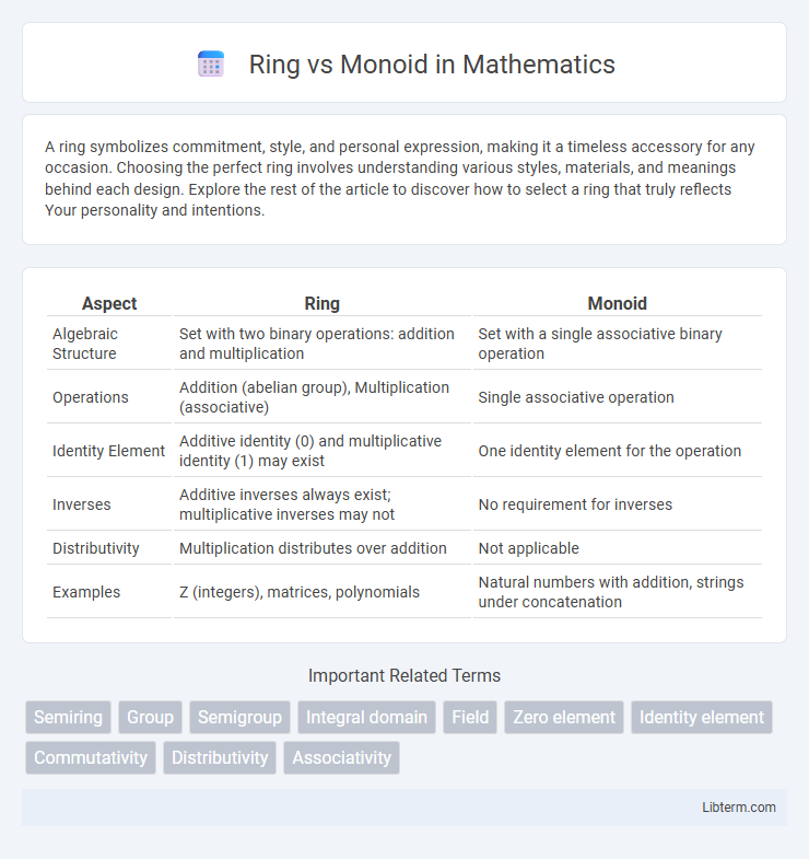 Monoid vs Ring in Mathematics - What is The Difference?