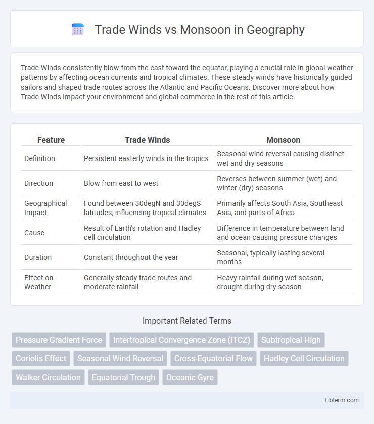 Monsoon vs Trade Winds in Geography - What is The Difference?