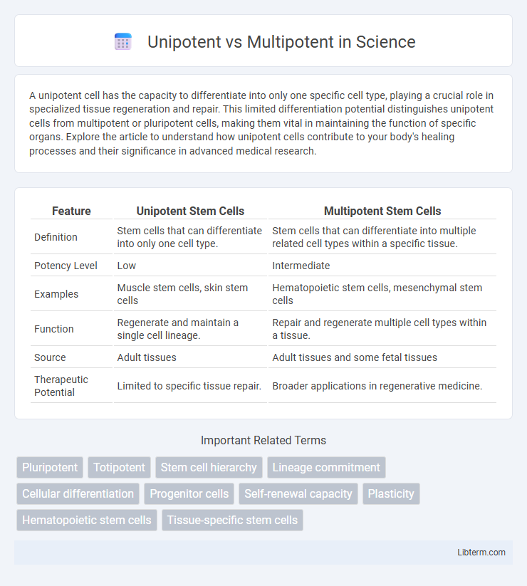 Multipotent vs Unipotent in Science - What is The Difference?