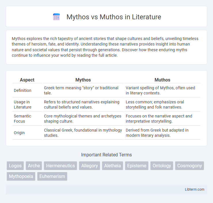 Muthos vs Mythos in Literature - What is The Difference?