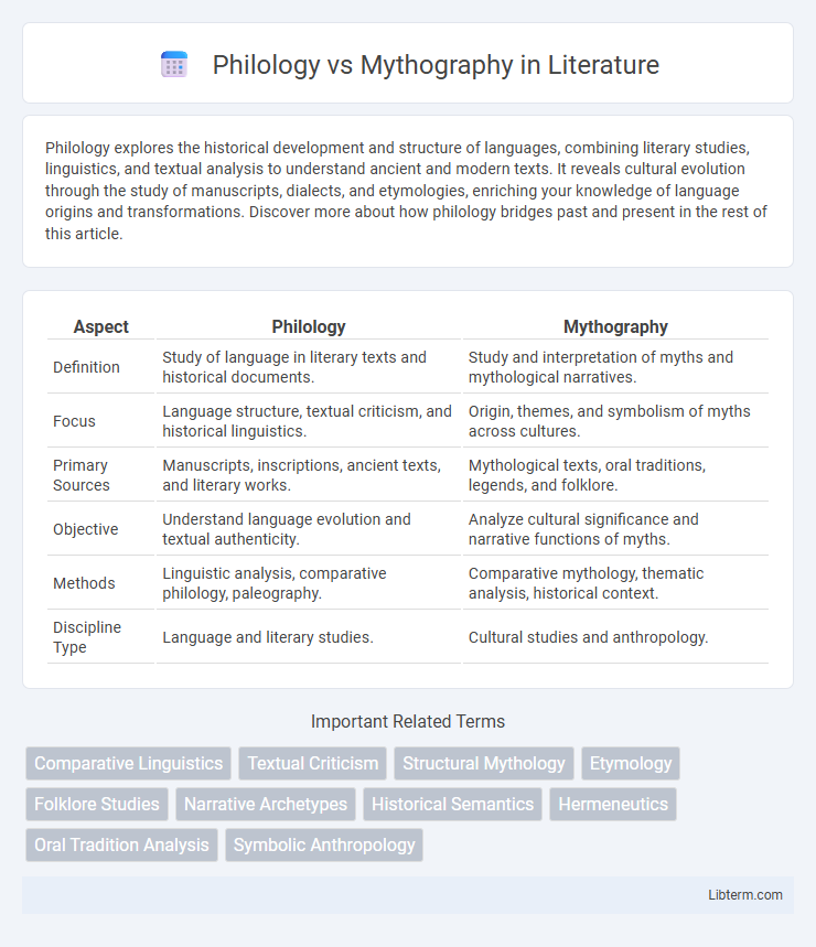 Mythography vs Philology in Literature - What is The Difference?