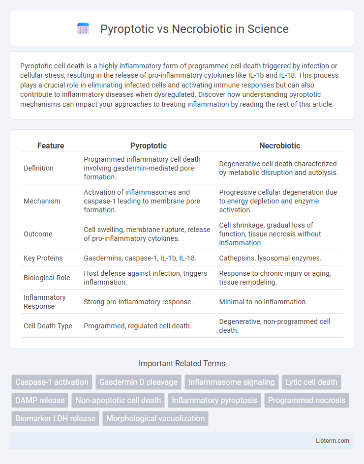 Necrobiotic vs Pyroptotic in Science - What is The Difference?