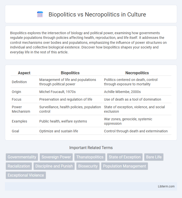 Necropolitics vs Biopolitics in Culture - What is The Difference?