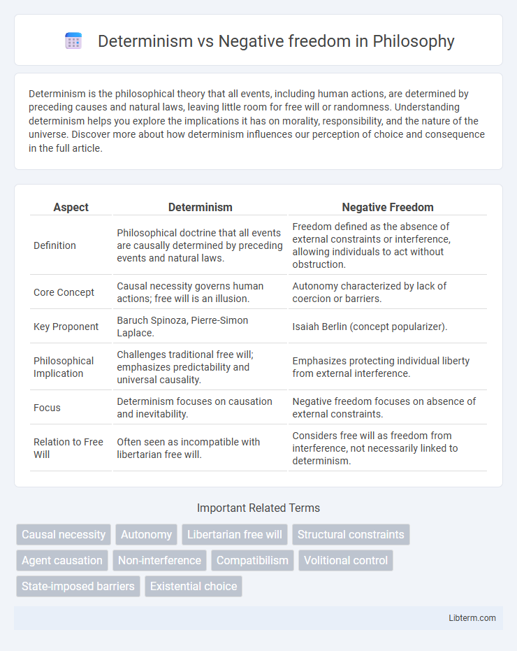 Negative freedom vs Determinism in Philosophy - What is The Difference?