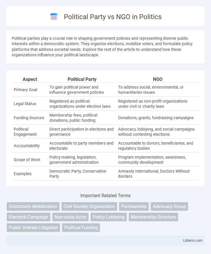 NGO vs Political Party in Politics - What is The Difference?