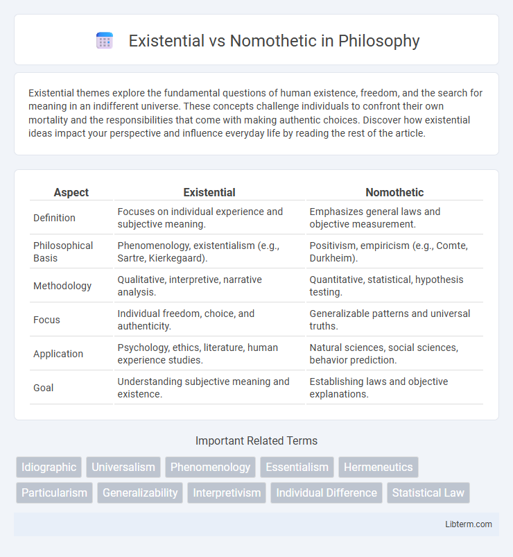 Nomothetic vs Existential in Philosophy - What is The Difference?