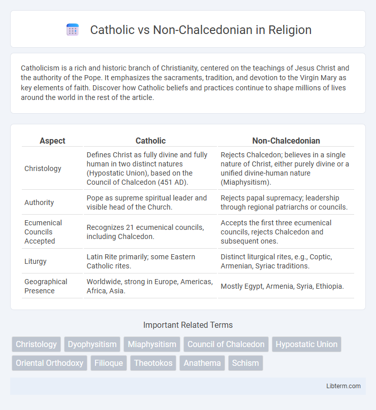 Non-Chalcedonian vs Catholic in Religion - What is The Difference?