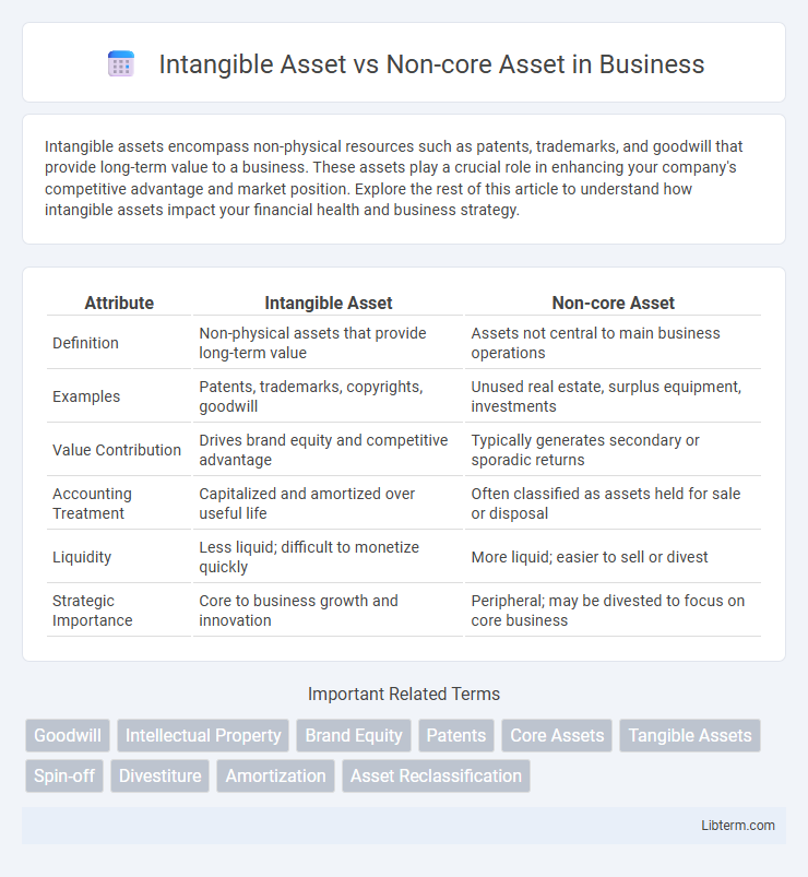 Non-core Asset vs Intangible Asset in Business - What is The Difference?