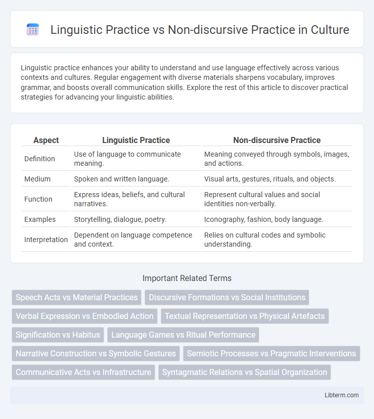 Non-discursive Practice vs Linguistic Practice in Culture - What is The Difference?
