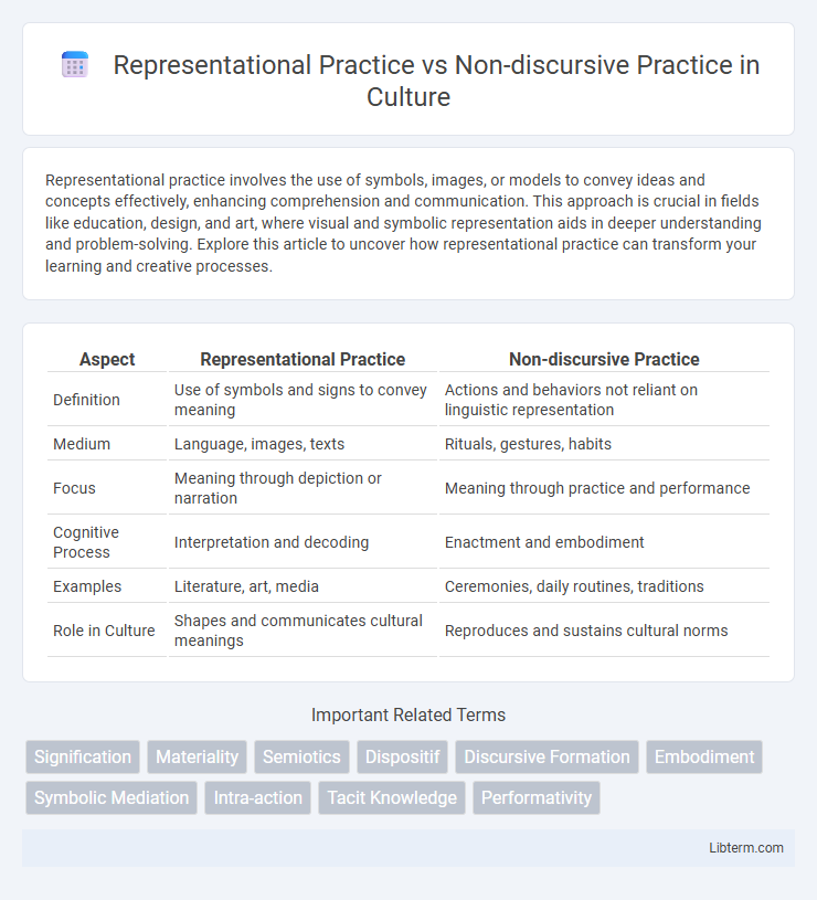 Non-discursive Practice vs Representational Practice in Culture - What is The Difference?