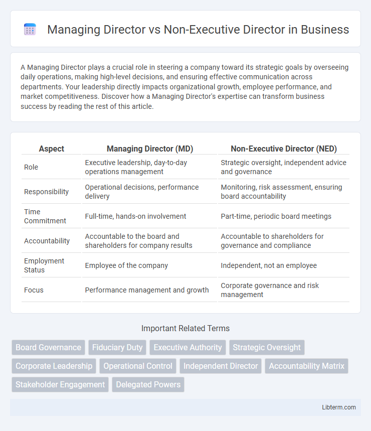 Non-Executive Director vs Managing Director in Business - What is The Difference?
