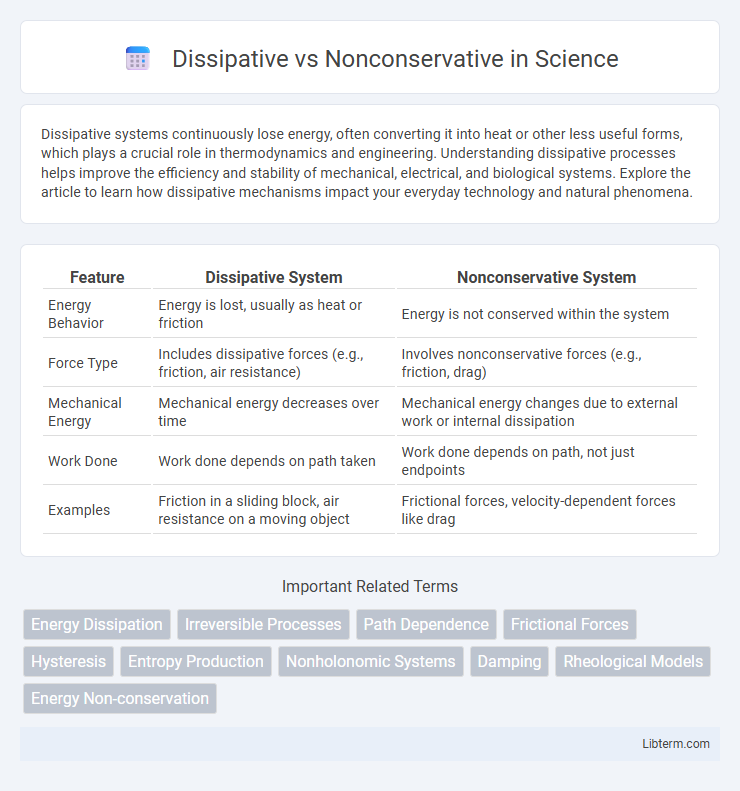 Nonconservative vs Dissipative in Science - What is The Difference?