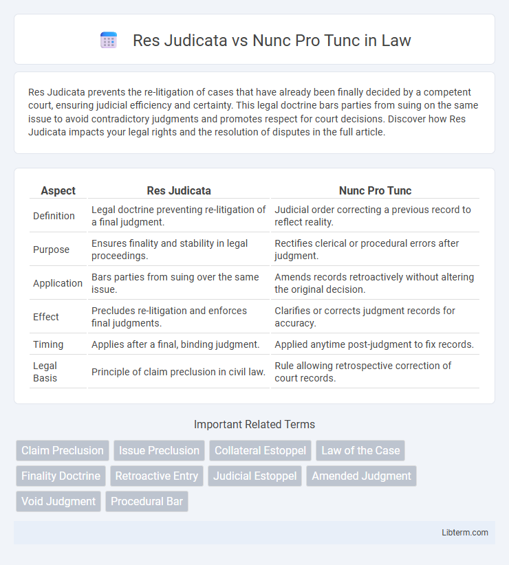 Nunc Pro Tunc vs Res Judicata in Law - What is The Difference?