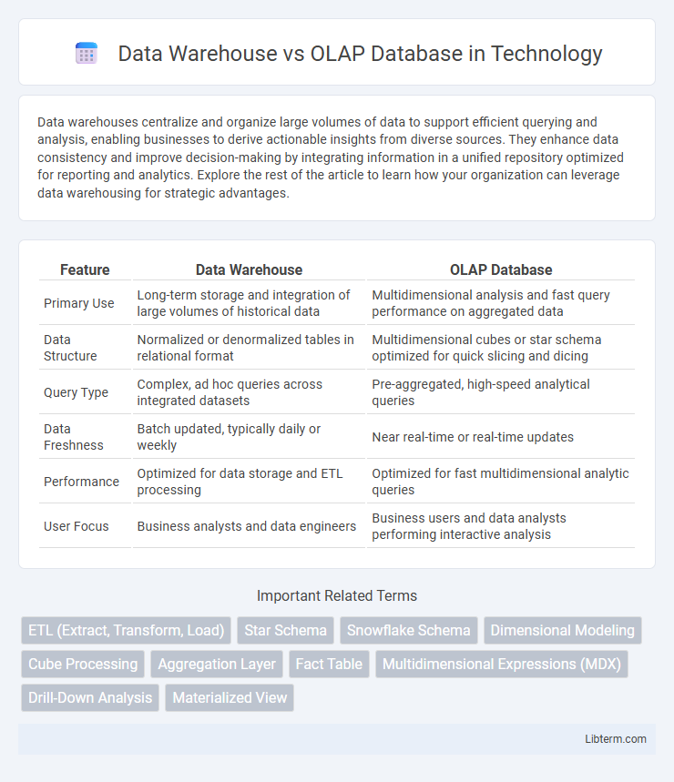 OLAP Database vs Data Warehouse in Technology - What is The Difference?