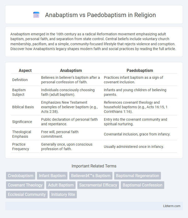 Paedobaptism vs Anabaptism in Religion - What is The Difference?