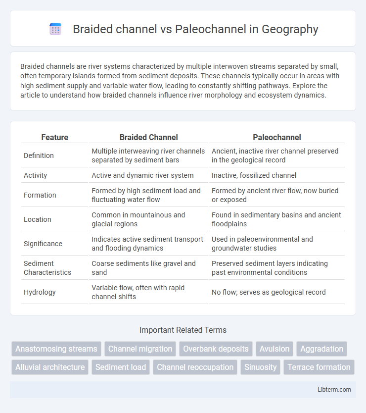 Paleochannel vs Braided channel in Geography - What is The Difference?
