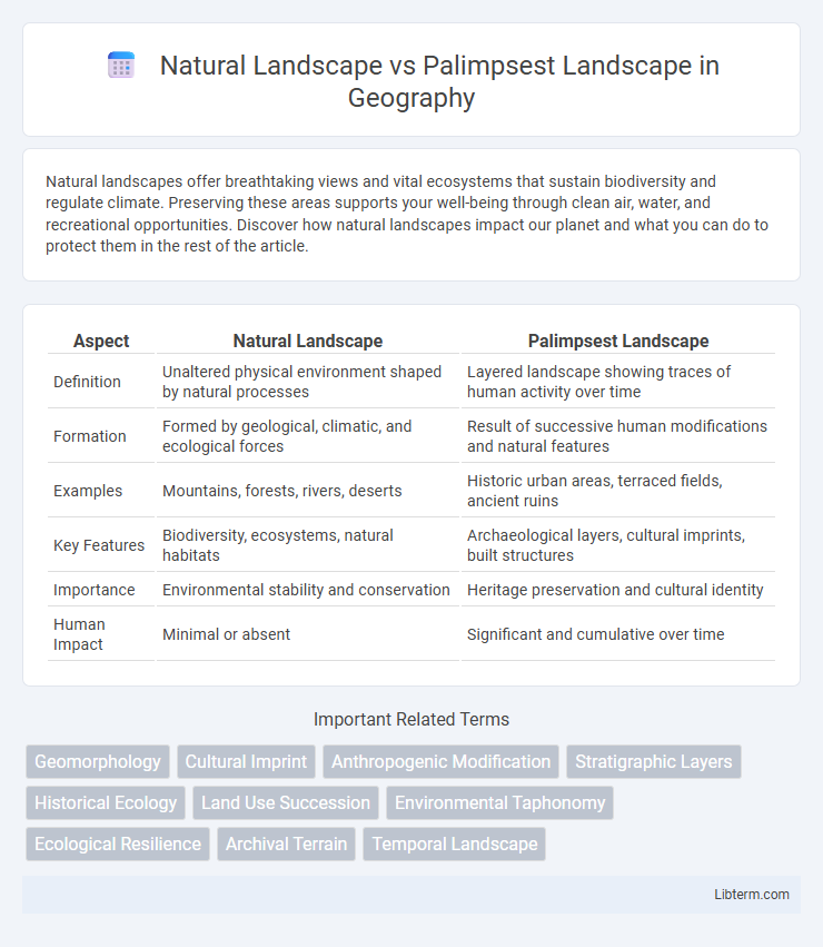 Palimpsest Landscape vs Natural Landscape in Geography - What is The Difference?
