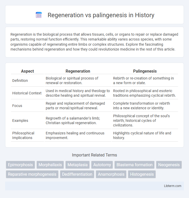 palingenesis vs Regeneration in History - What is The Difference?